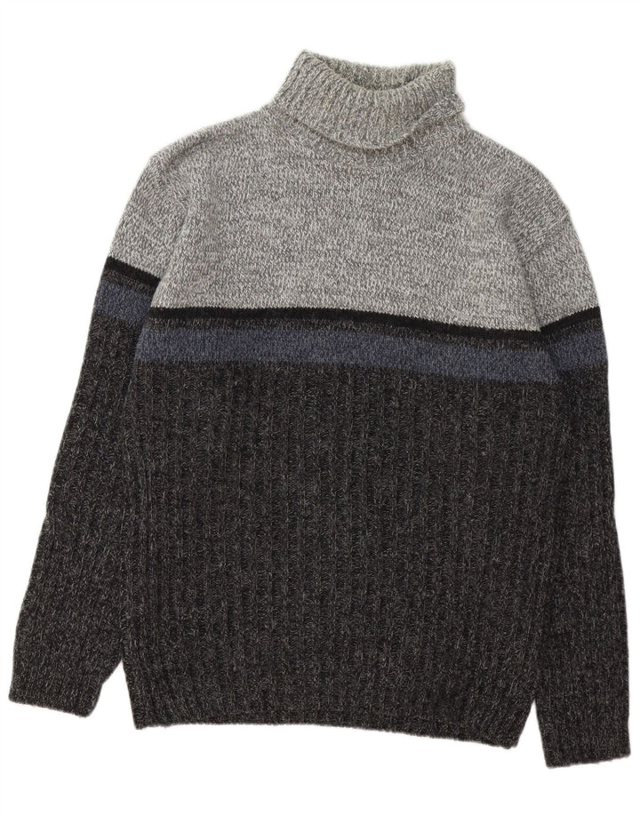 Pulover pentru bărbați C&A Canda cu gât rulat, mare, gri Colorblock