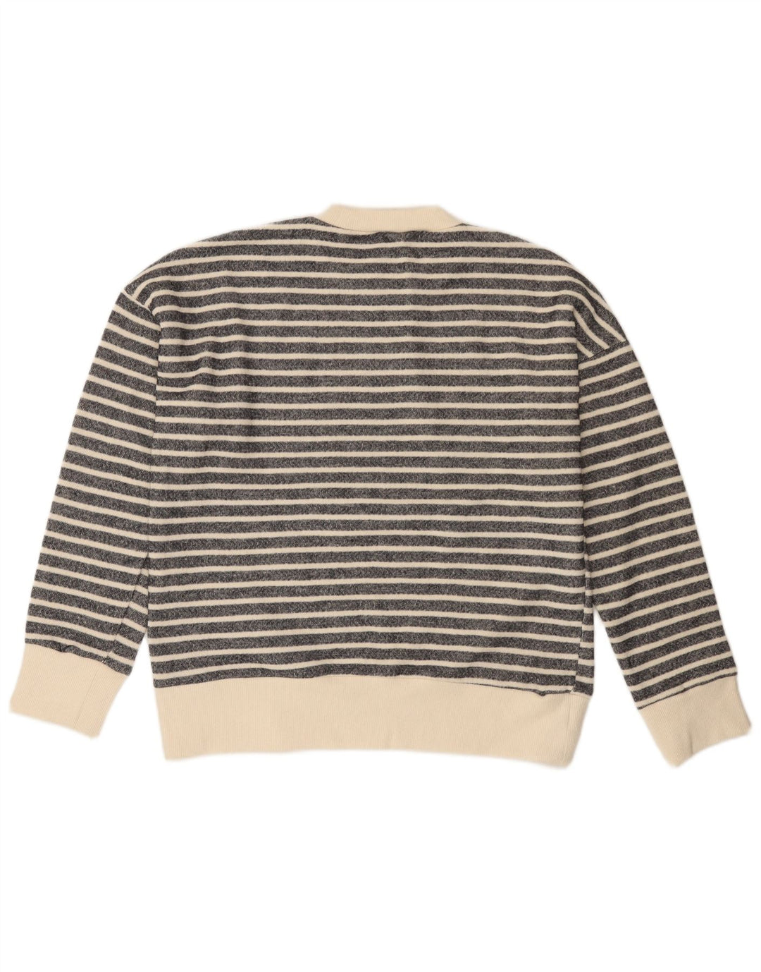 Pulover pentru damă ZARA cu gât roșu din poliester cu dungi negre medii UK 14