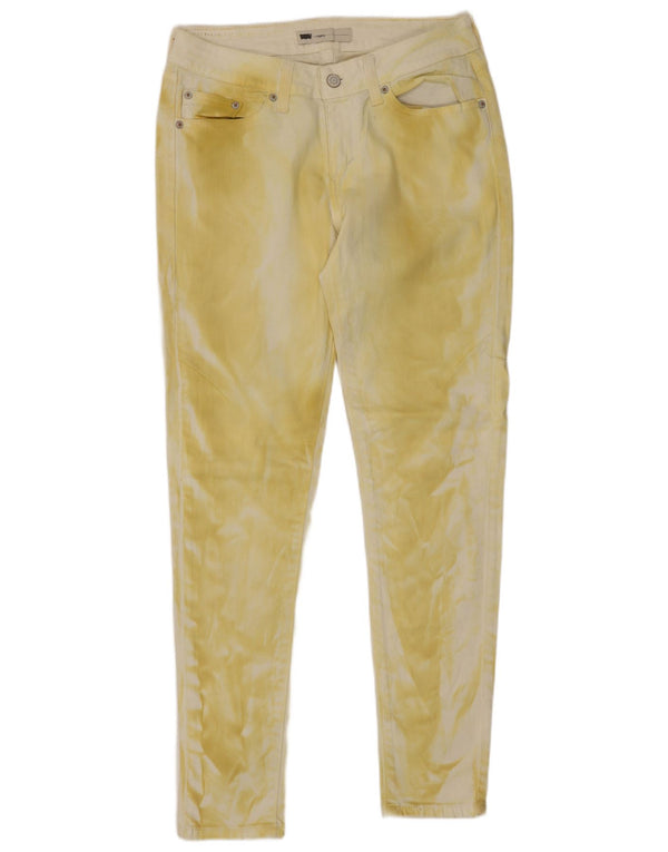 Blugi skinny Levi's pentru femei W30 L29, bumbac galben Tie Dye