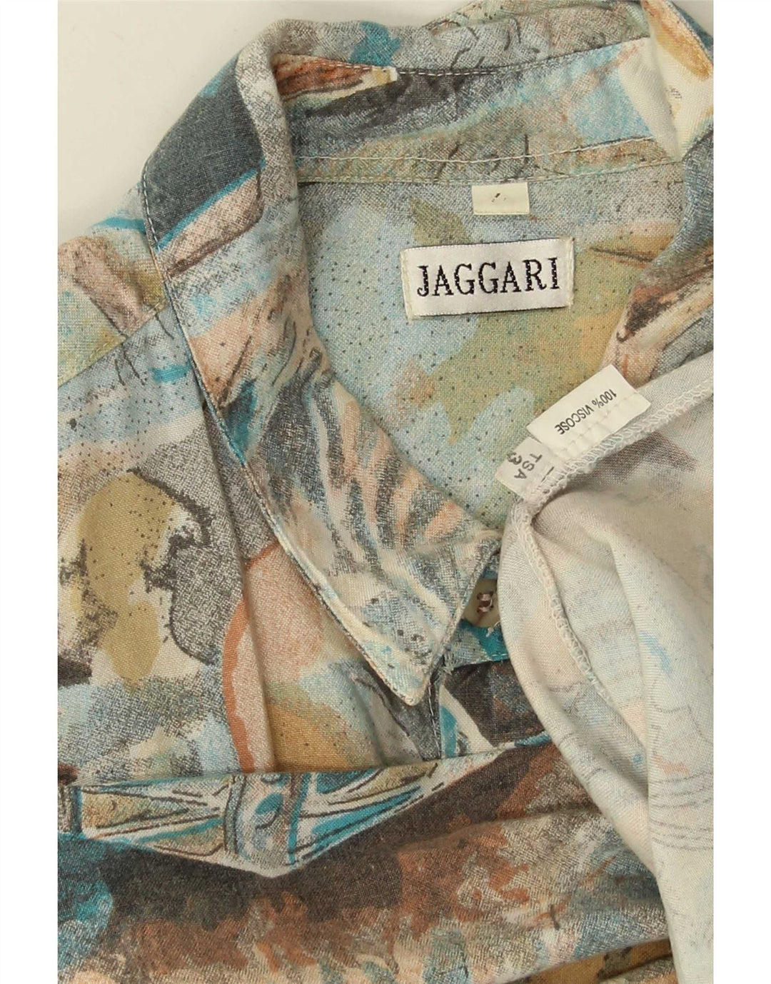 Cămașă Vintage bărbați mare, multicoloră, patchwork, viscoză