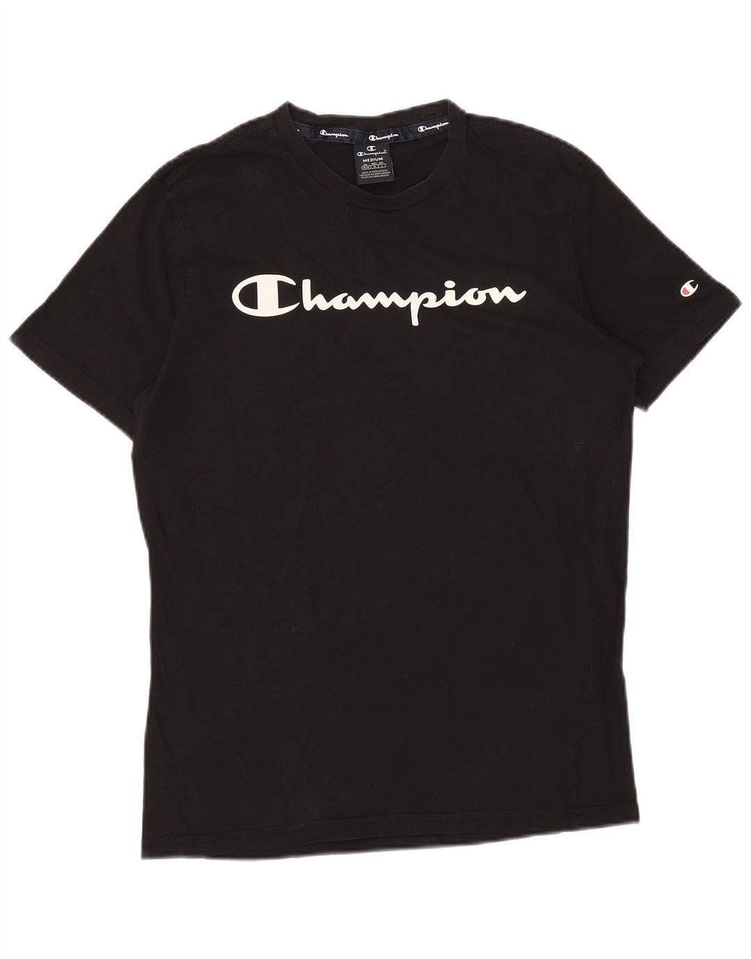 Tricou grafic pentru bărbați CHAMPION Top mediu din bumbac bleumarin