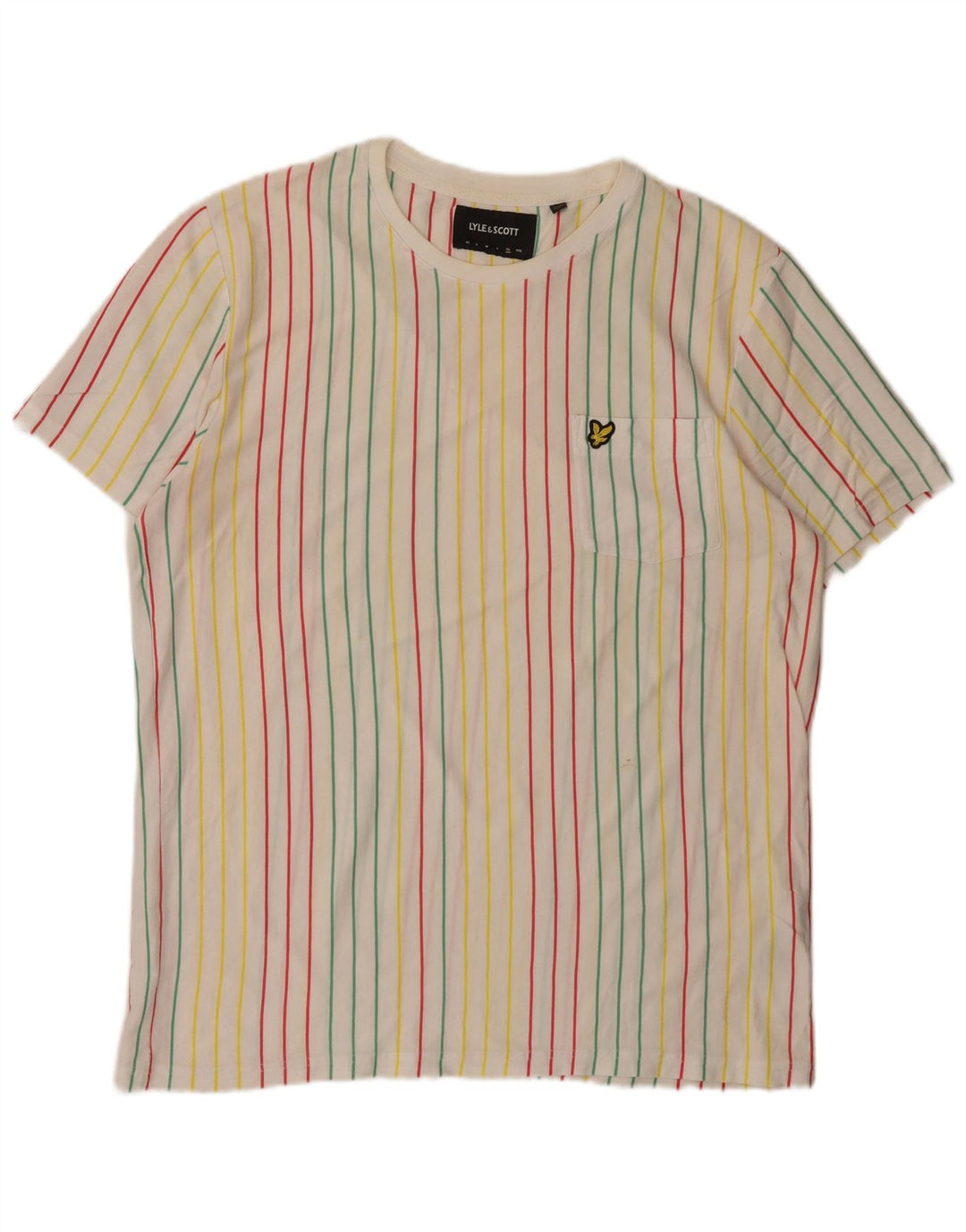 Tricou pentru bărbați Lyle & Scott Top XL, bumbac cu dungi multicolore