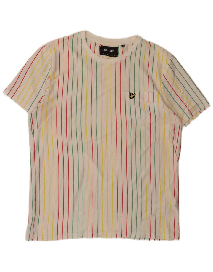 Tricou pentru bărbați Lyle & Scott Top XL, bumbac cu dungi multicolore