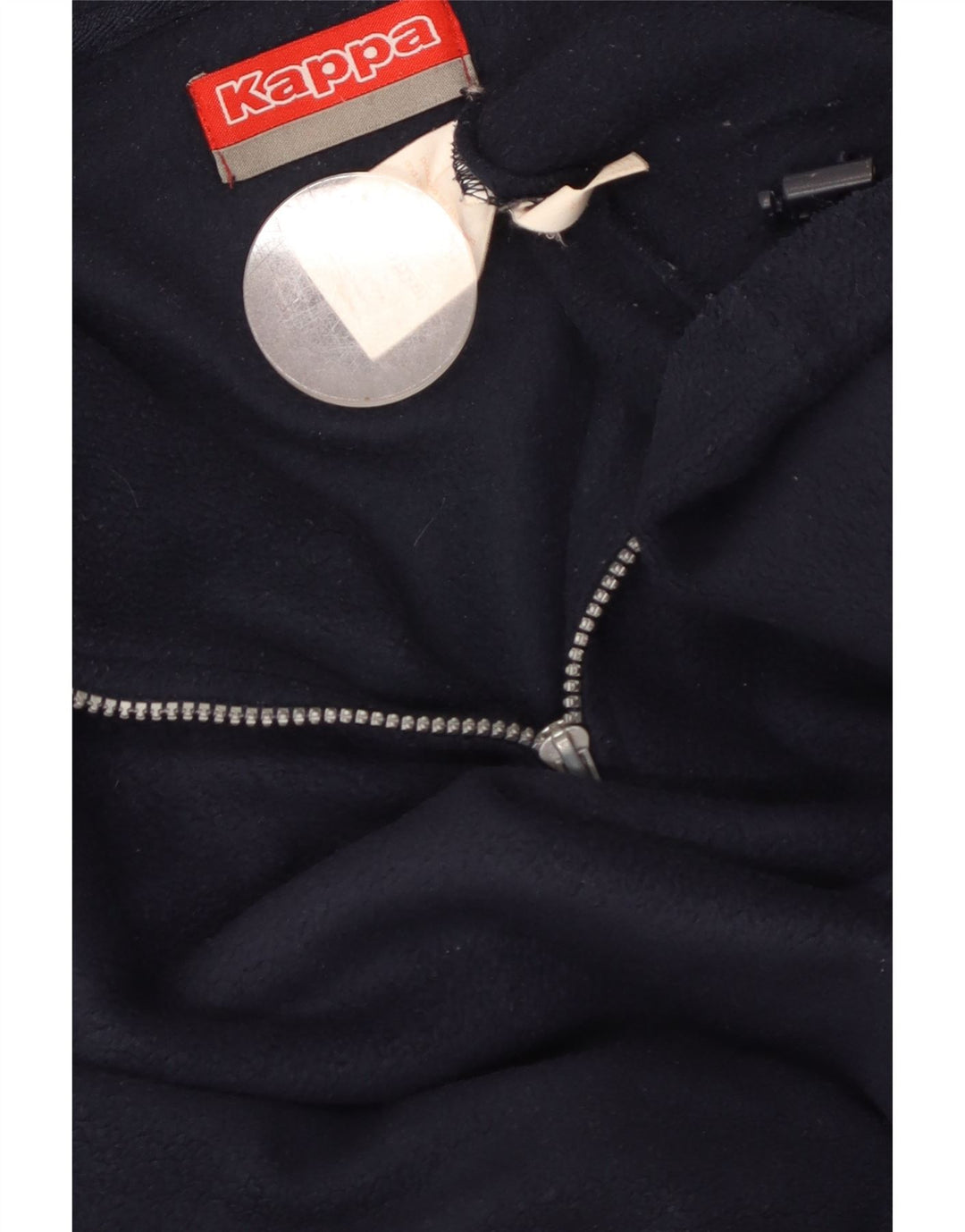 Pulover KAPPA pentru bărbați, cu fermoar și gât, din lână, poliester mediu albastru