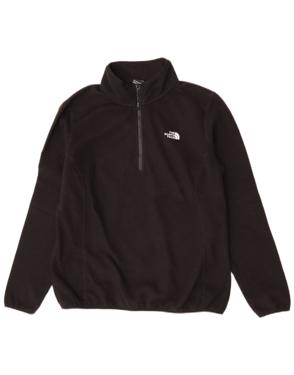 Pulover din lână The North Face pentru femei, cu fermoar și gât, UK 18 XL, poliester negru