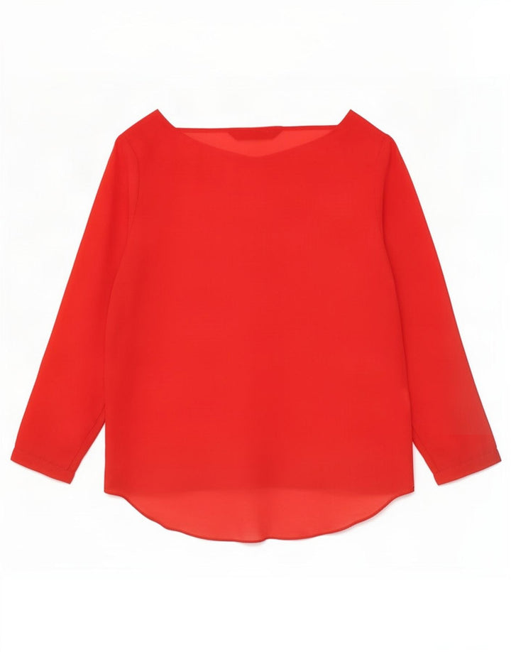 Bluză Zara Femei See Through Top UK 10 Small Red Poliester