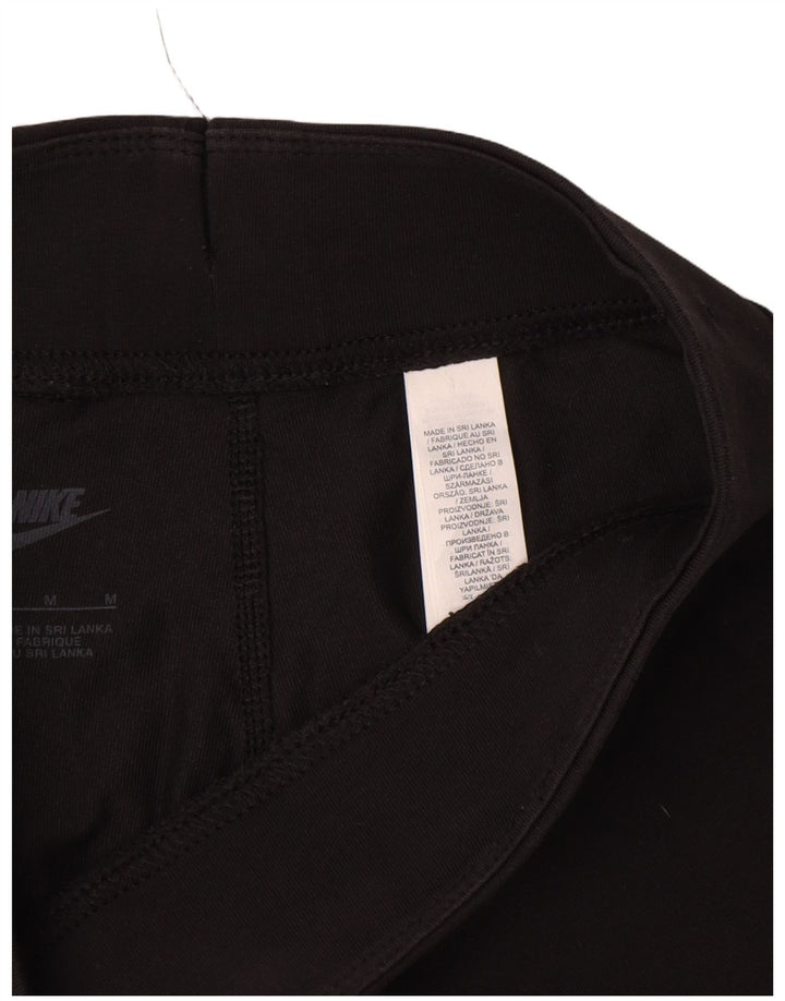 Leggings grafic Nike pentru femei UK 14, bumbac mediu negru
