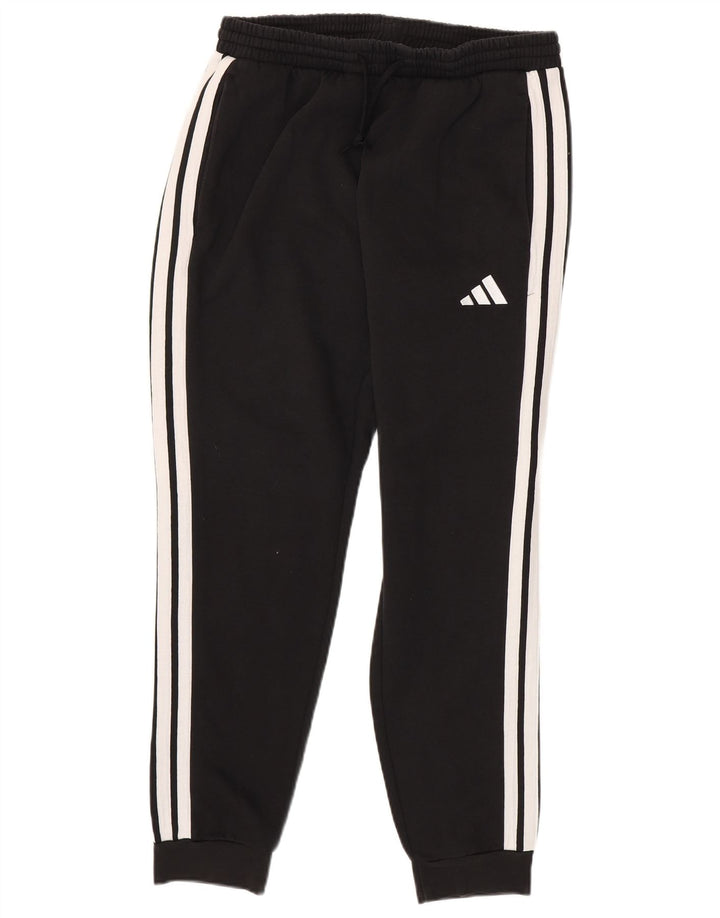 Pantaloni de trening pentru bărbați Adidas Pantaloni de jogging, bumbac mediu negru