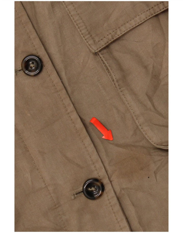 Jachetă parka cu glugă Massimo Dutti pentru femei UK 14 Bumbac kaki mediu