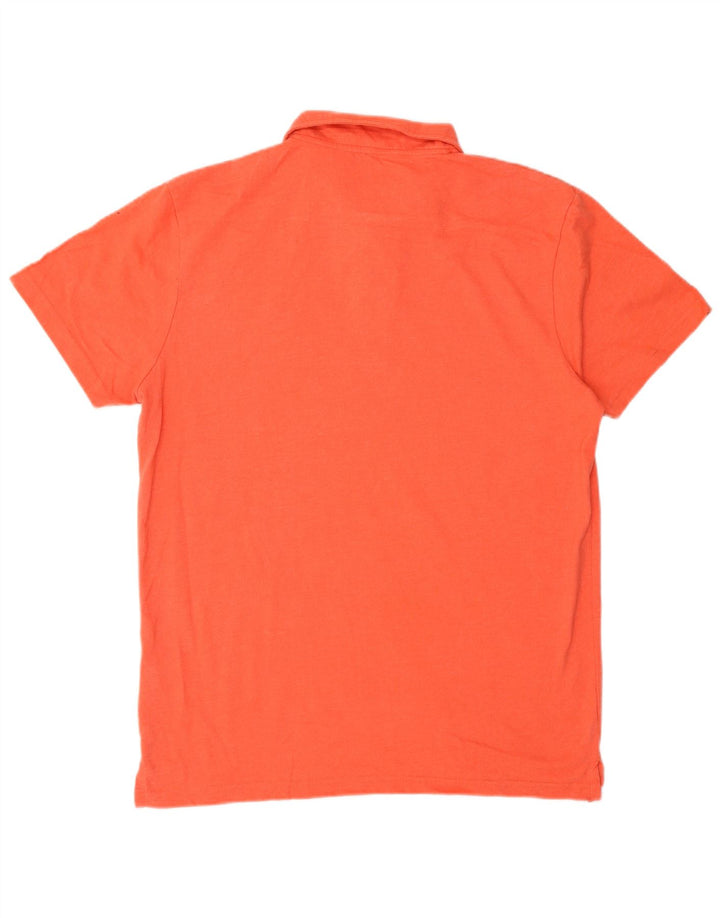 Tricou polo pentru bărbați Weird Fish, bumbac portocaliu mediu