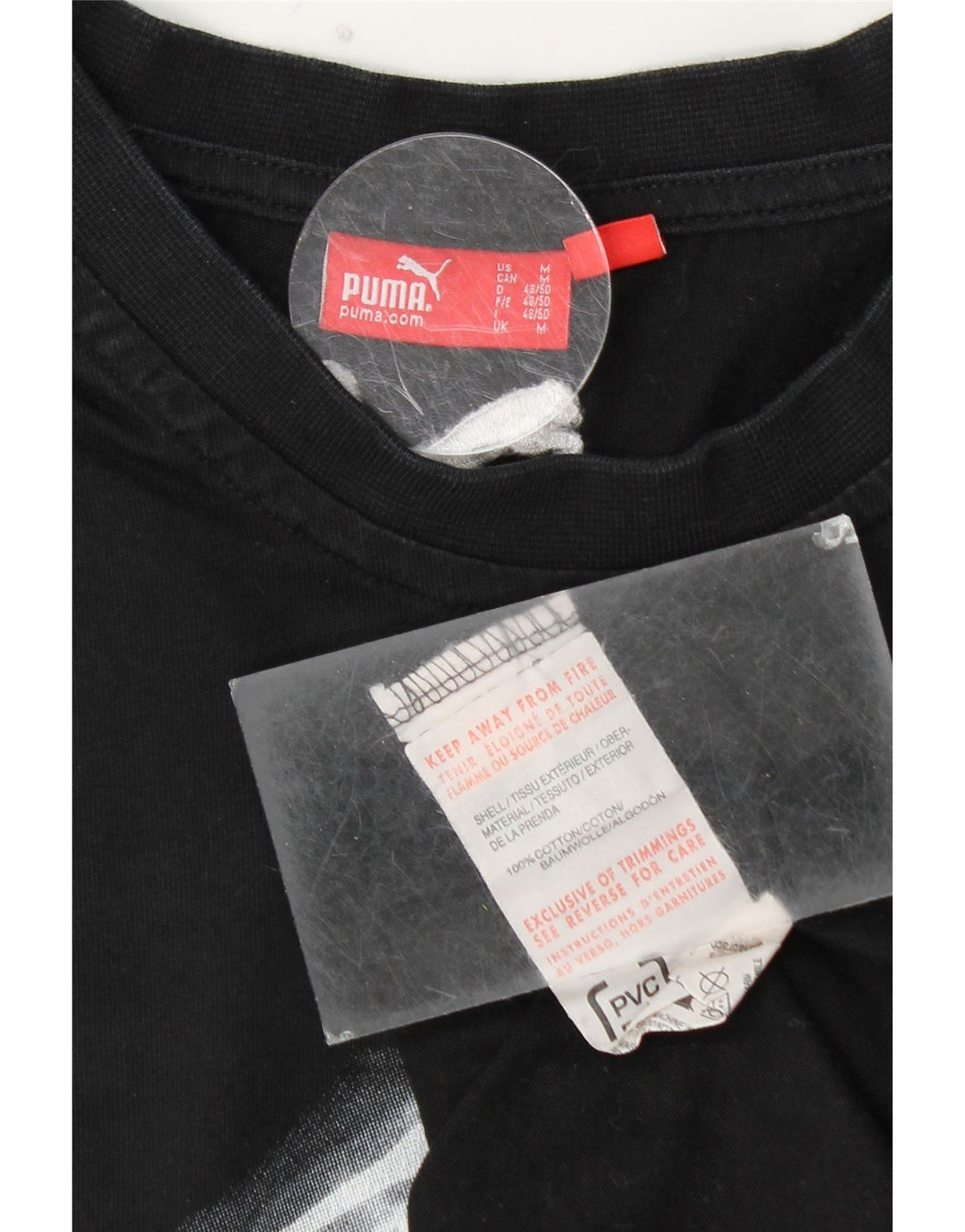 Tricou grafic PUMA pentru bărbați Top mediu din bumbac negru