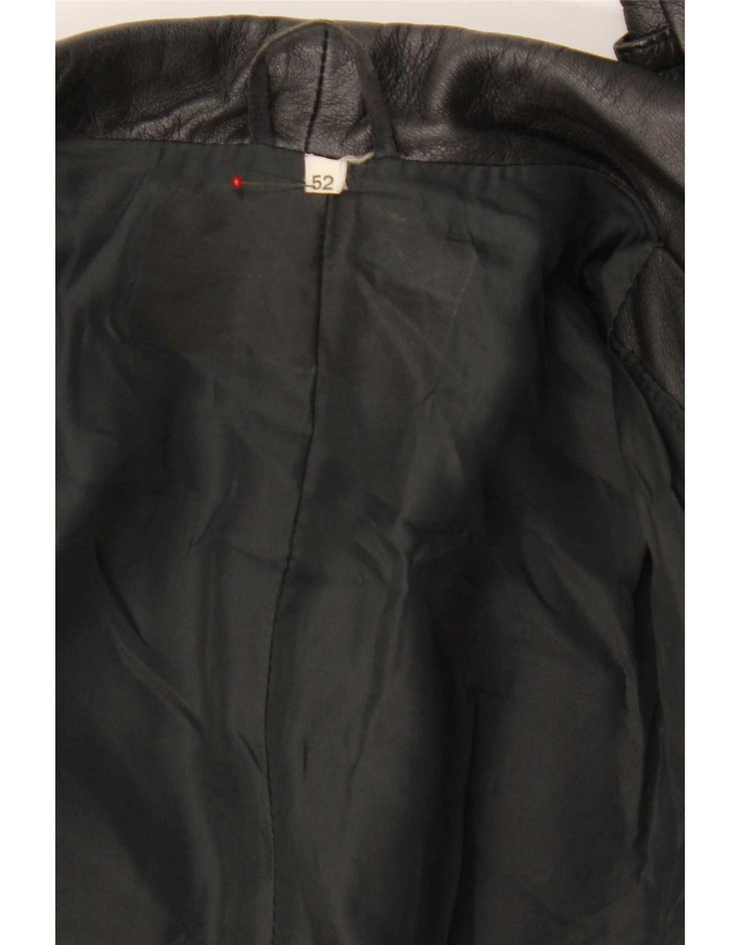 Palton din piele dublu pentru bărbați vintage IT 52 XL negru