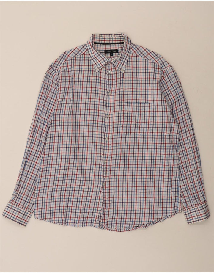 Cămașă de flanel pentru bărbați JAMES PRINGLE, bumbac cu carouri albastre mari