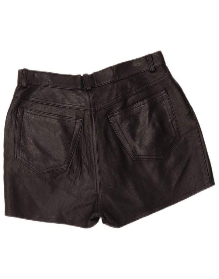 Pantaloni scurti din piele vintage pentru femei W28 Medium Black