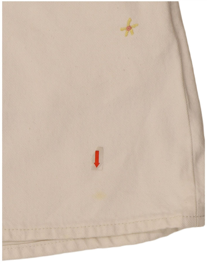 Fusta de blugi pentru femei Levi's W27 Bumbac alb mic