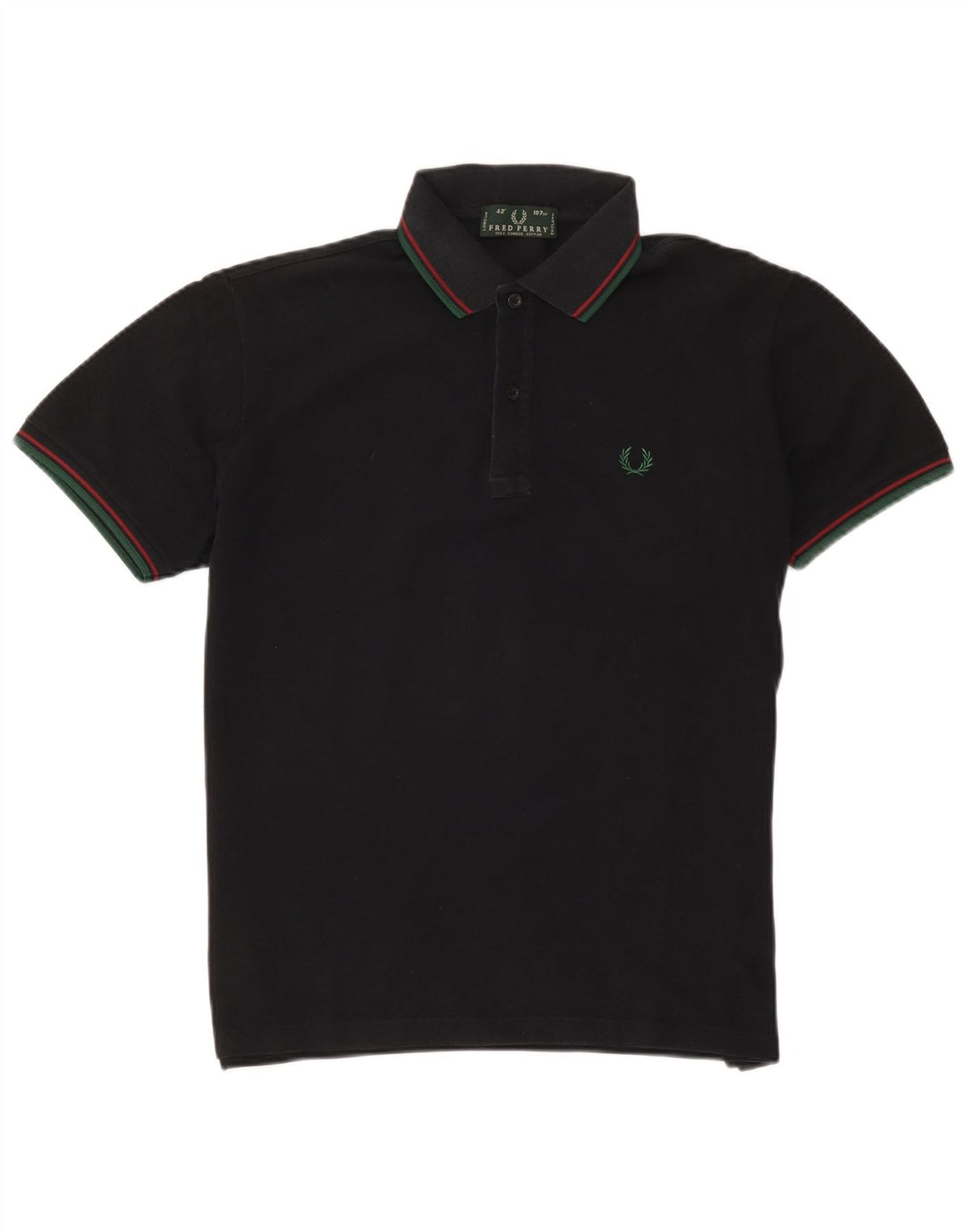 Cămașă polo Fred Perry pentru bărbați, bumbac cu dungi negre medii