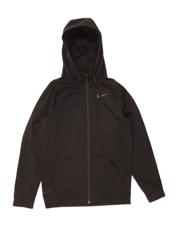 Pulover Nike pentru bărbați Dri Fit, cu fermoar, poliester mic, negru