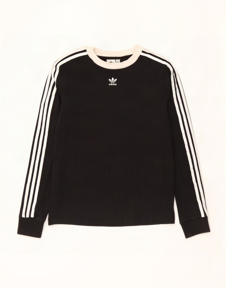 Top pentru femei Adidas cu mânecă lungă UK 12 Medium Negru