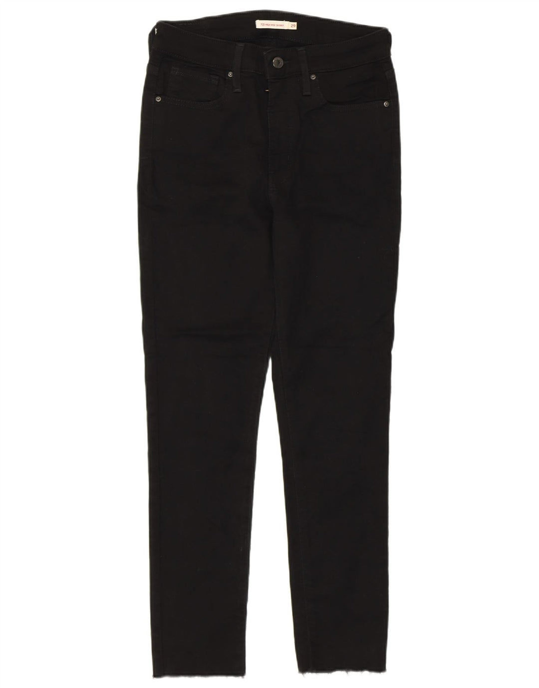 Blugi skinny cu talie mare Levi's 721 pentru femei L29 L27 negri