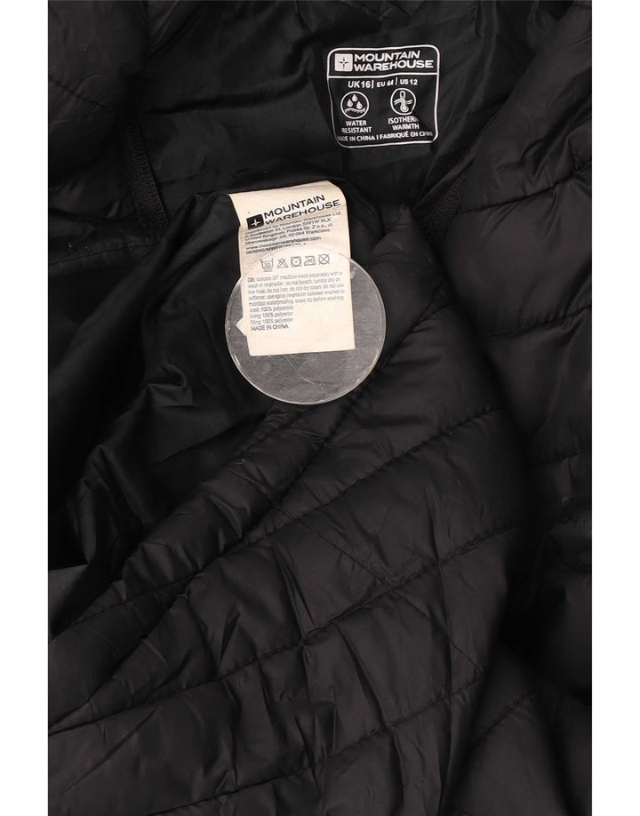 Jachetă căptușită cu glugă pentru femei Mountain Warehouse UK 16 Poliamidă neagră mare