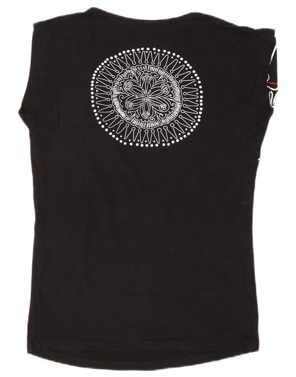Tricou grafic Desigual pentru femei Top UK 12 Medium Black Paisley