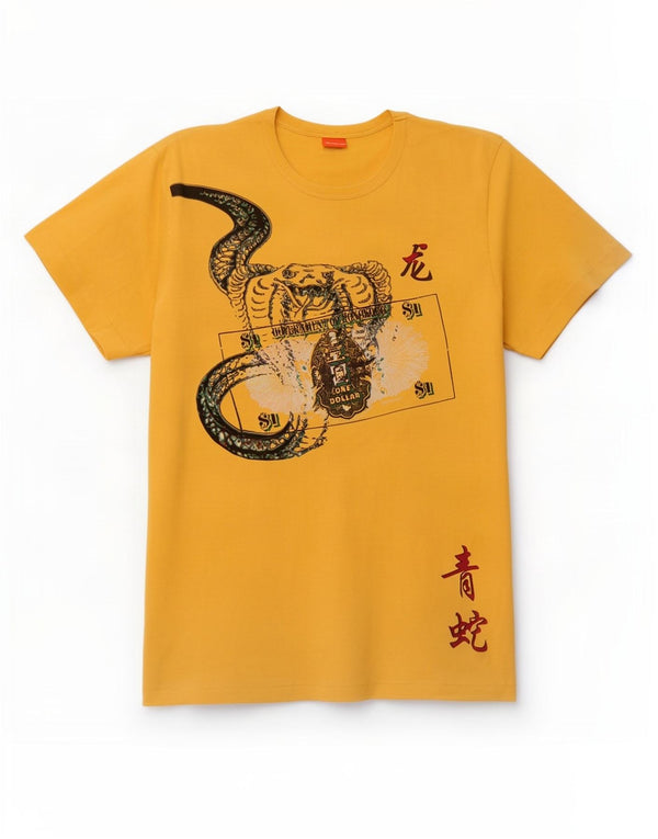 Tricou grafic pentru bărbați Hugo Boss Top XL Galben