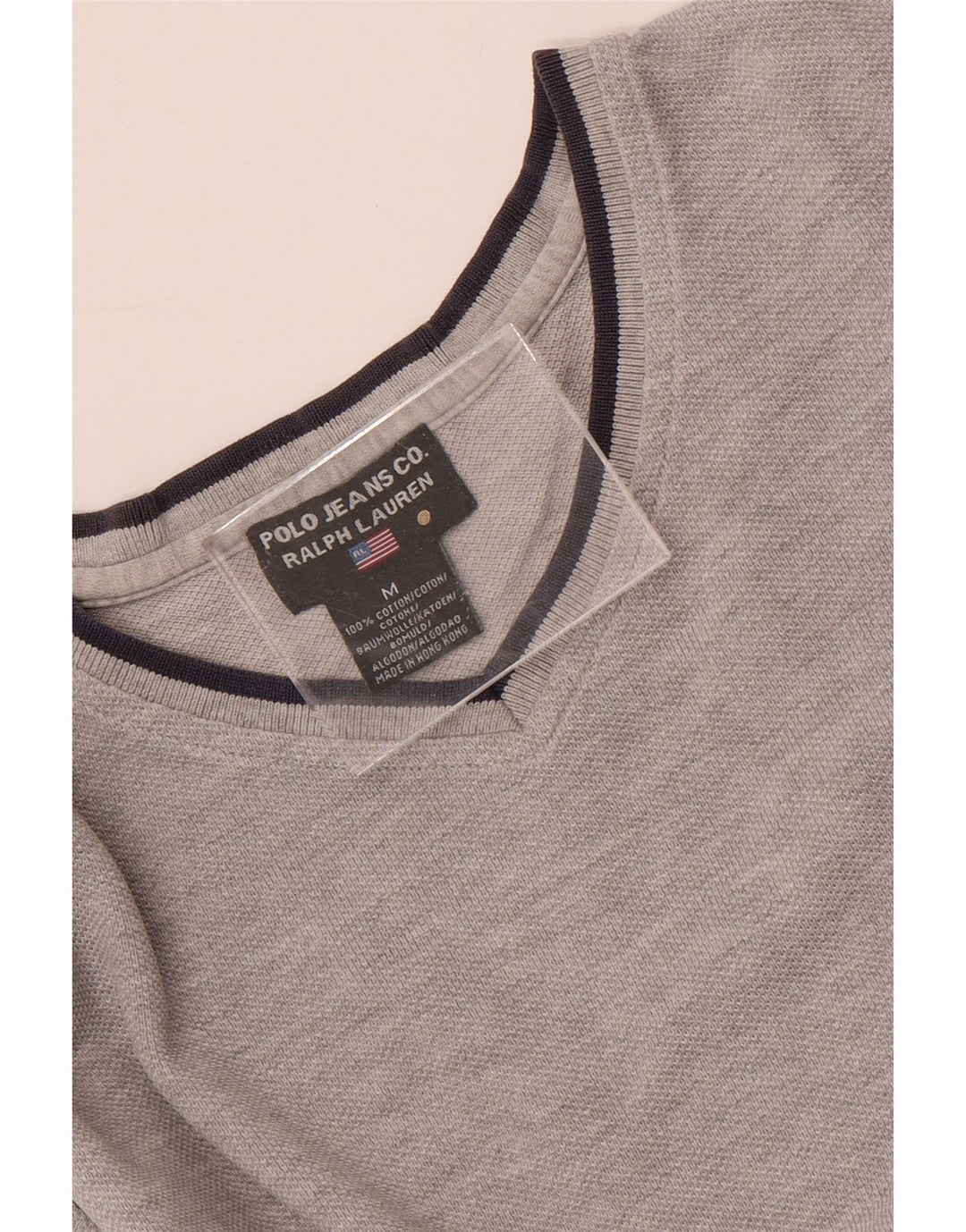 Tricou pentru bărbați Ralph Lauren Top din bumbac cu pete gri mediu