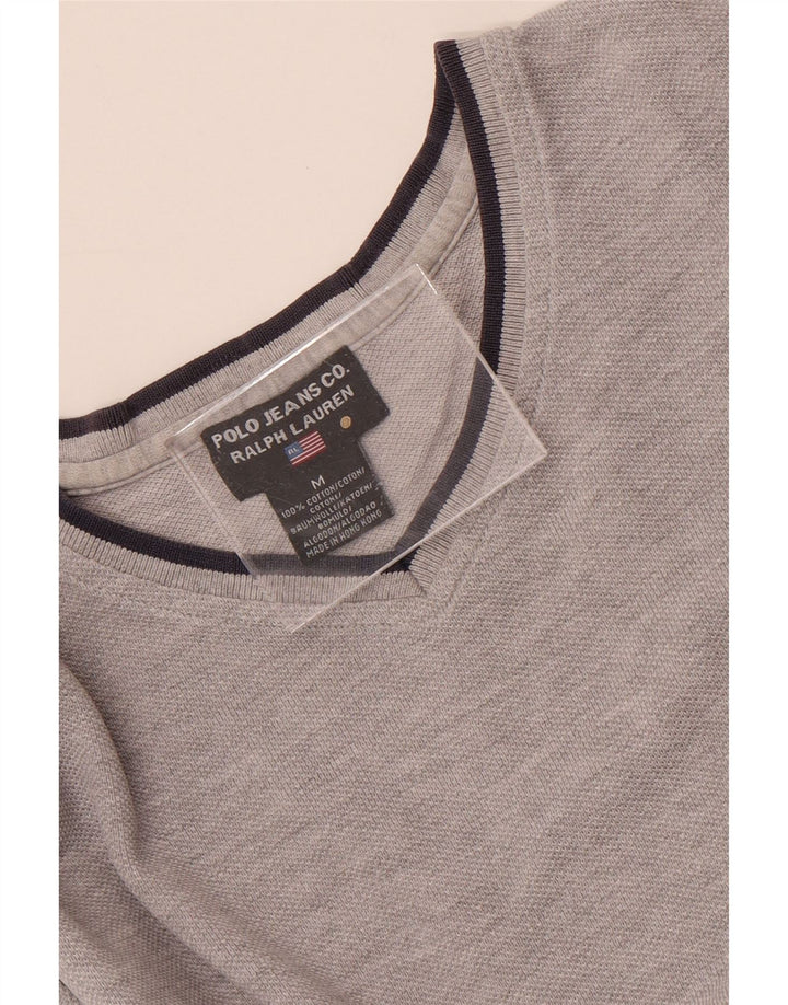 Tricou pentru bărbați Ralph Lauren Top din bumbac cu pete gri mediu