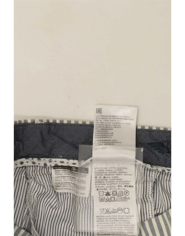 Pantaloni scurți chino Dockers pentru bărbați W32, bumbac cu dungi gri mari