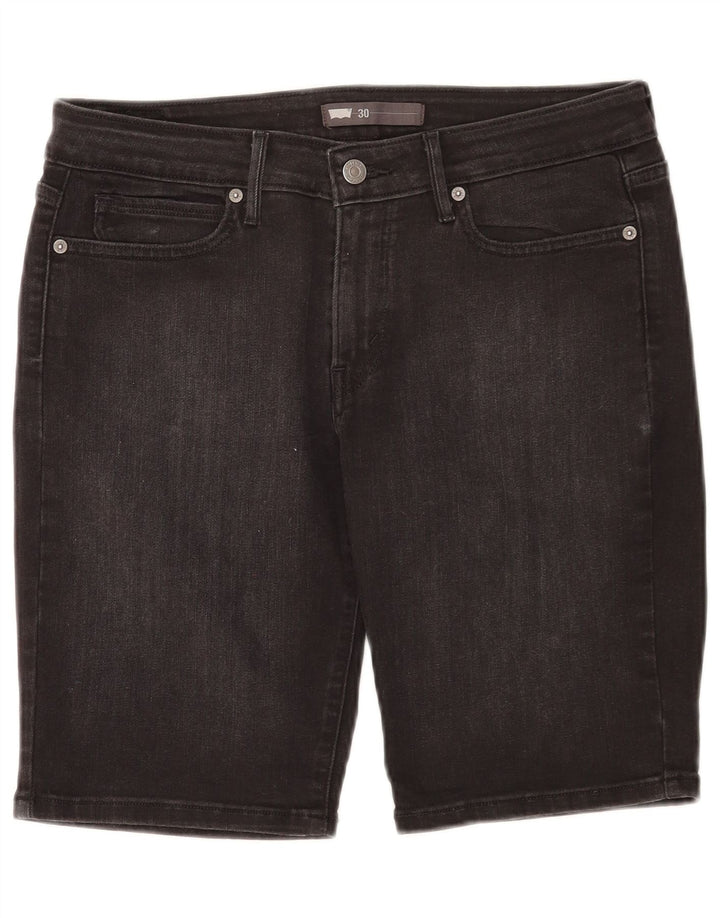 Pantaloni scurți din blugi pentru bărbați Levi's W30, bumbac mediu negru