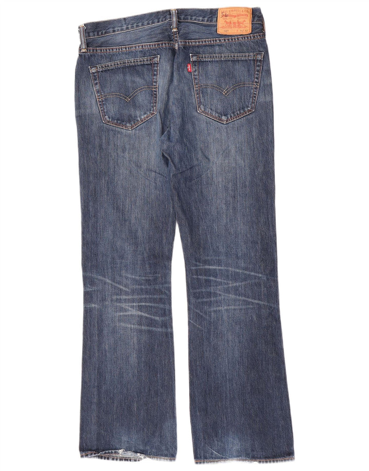 Blugi pentru bărbați Levi's 527 Bootcut W34 L32 Bumbac albastru