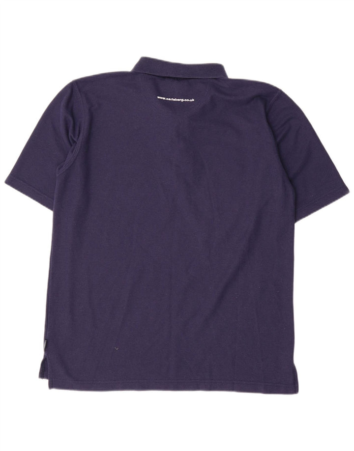 Cămașă polo Umbro pentru bărbați, mare, poliester bleumarin