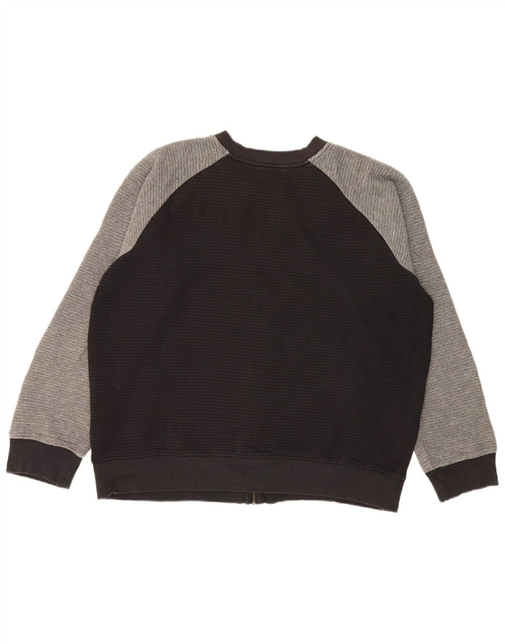 Jachetă de trening pentru bărbați Zara 2XL, bumbac negru color bloc