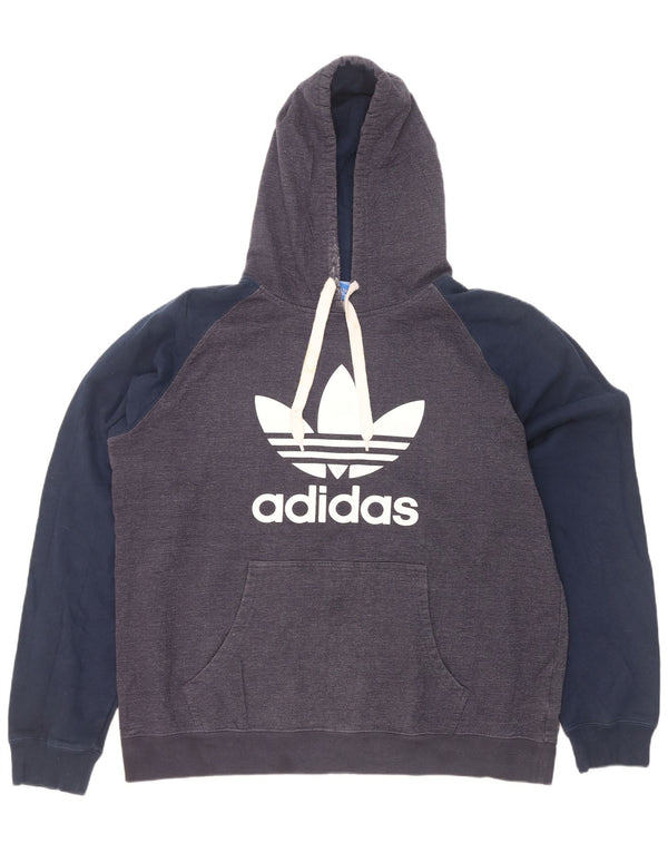 Pulover pentru bărbați Adidas Graphic Hoodie, 2XL, bumbac color bloc, gri