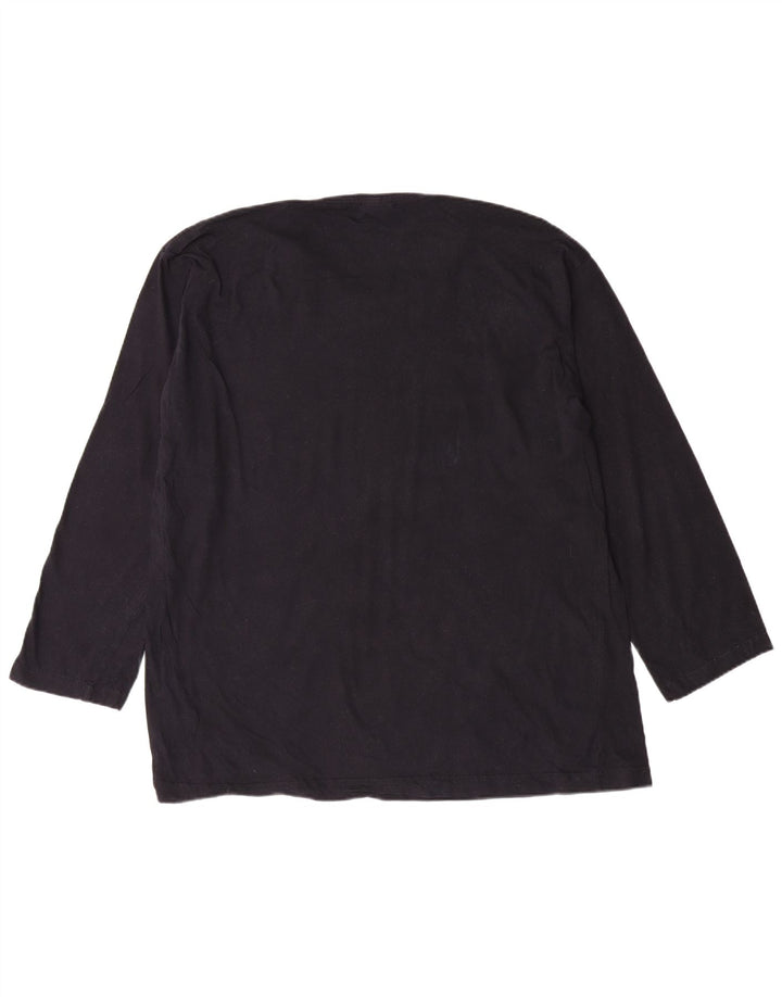 LOTTO Mens Top Long Sleeve 2XL Black Cotton