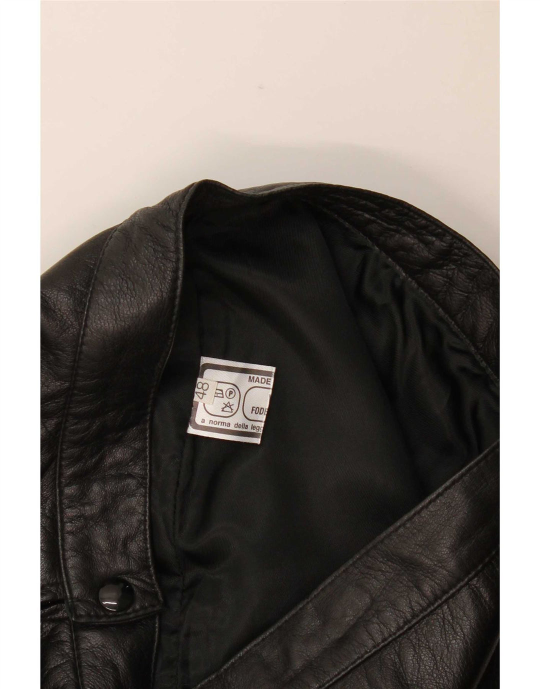 Fusta Mini din piele Vintage pentru femei W30 Medium Black