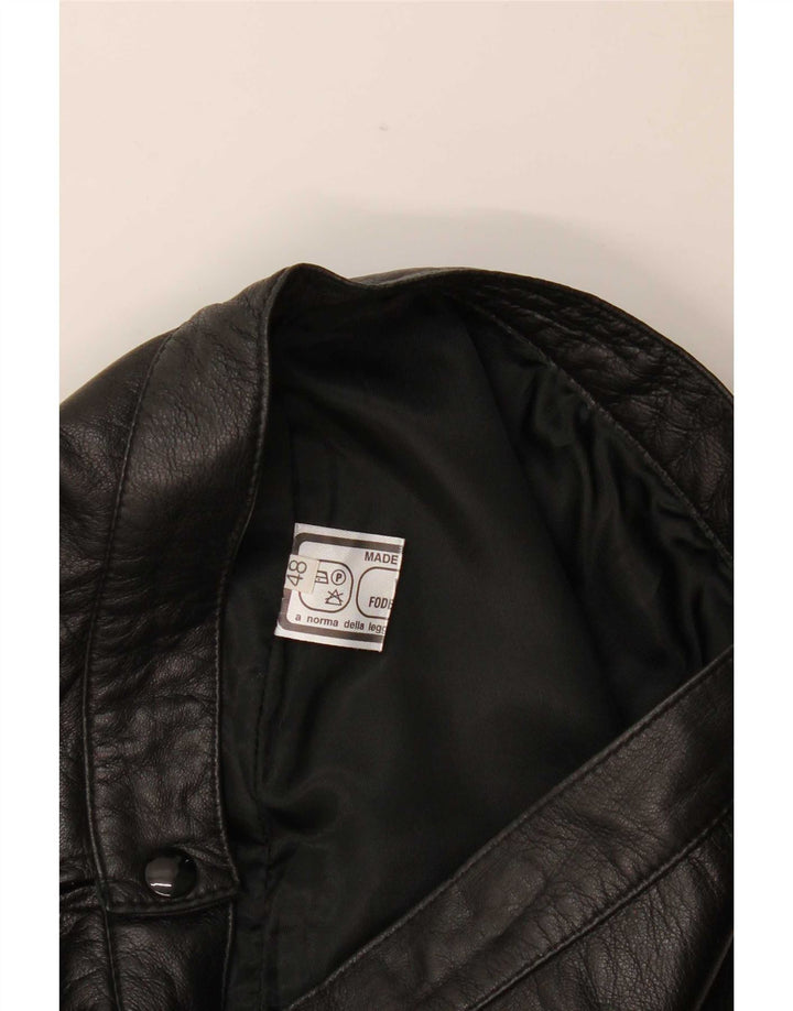 Fusta Mini din piele Vintage pentru femei W30 Medium Black