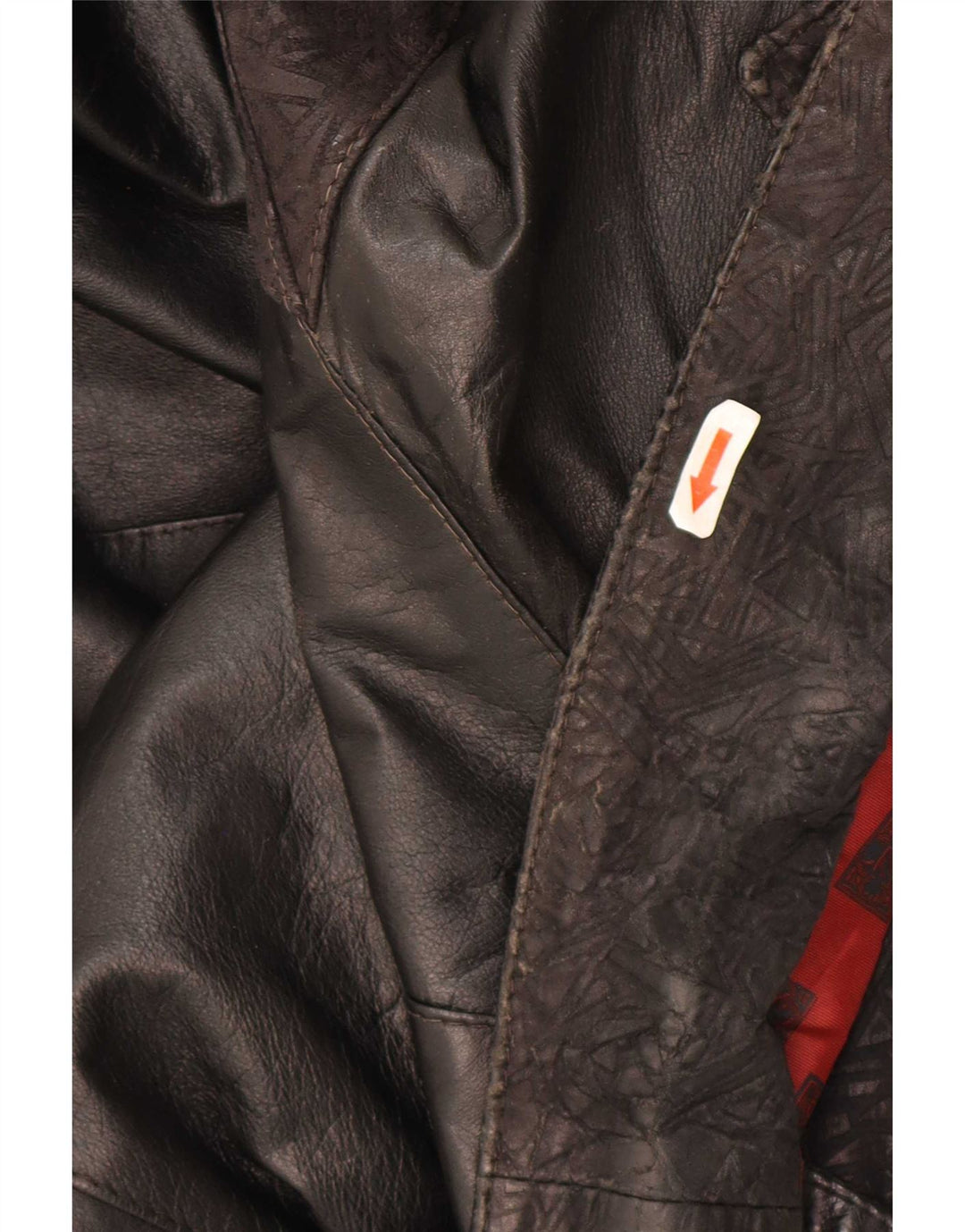 Jachetă de piele supradimensionată vintage pentru femei UK 10 Small Black