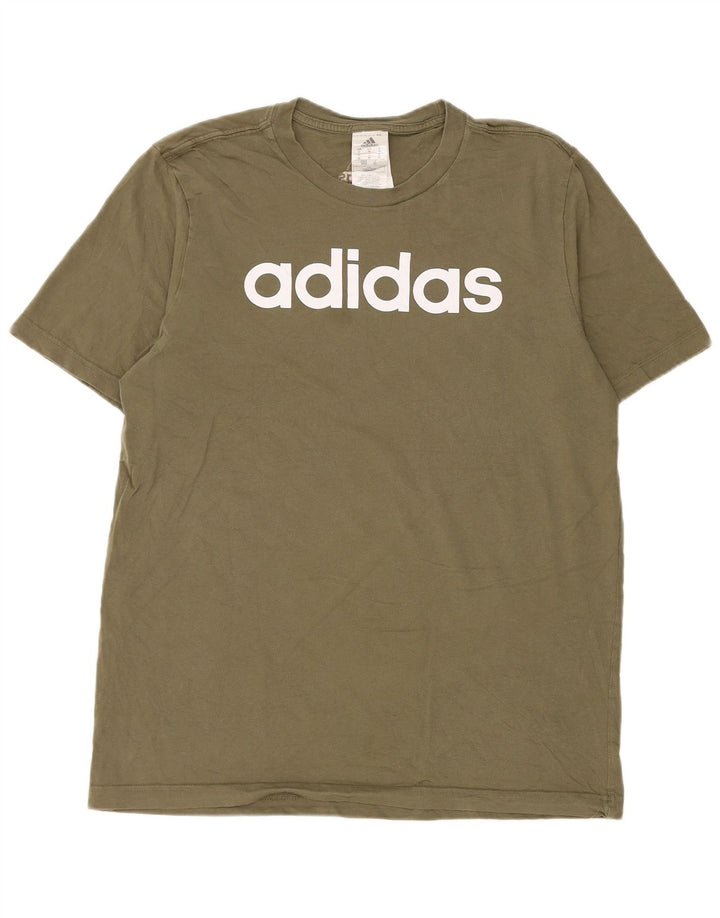 Tricou grafic pentru bărbați Adidas Top Mediu Kaki Bumbac