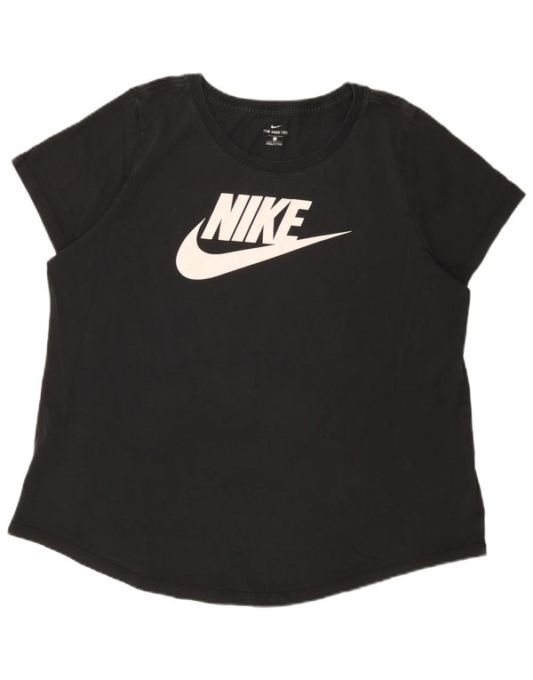 Tricou grafic Nike pentru femei Top UK 18 XL Bumbac negru