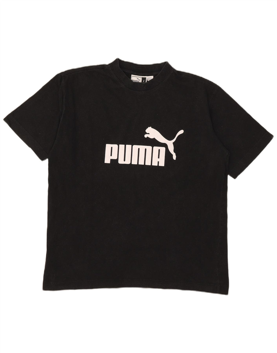 Tricou grafic Puma pentru bărbați Top mare din bumbac negru