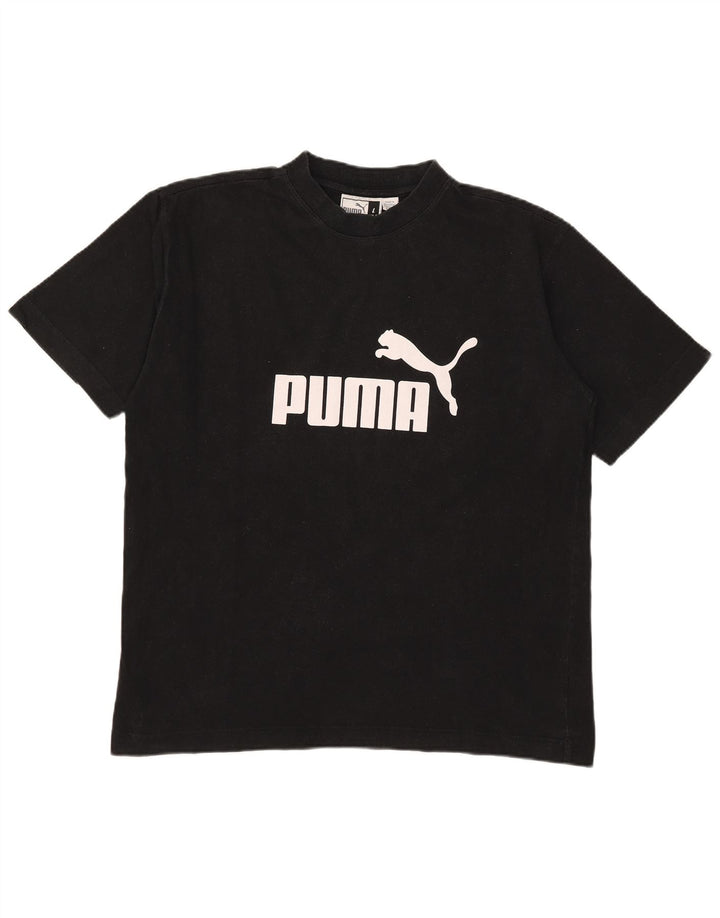 Tricou grafic Puma pentru bărbați Top mare din bumbac negru