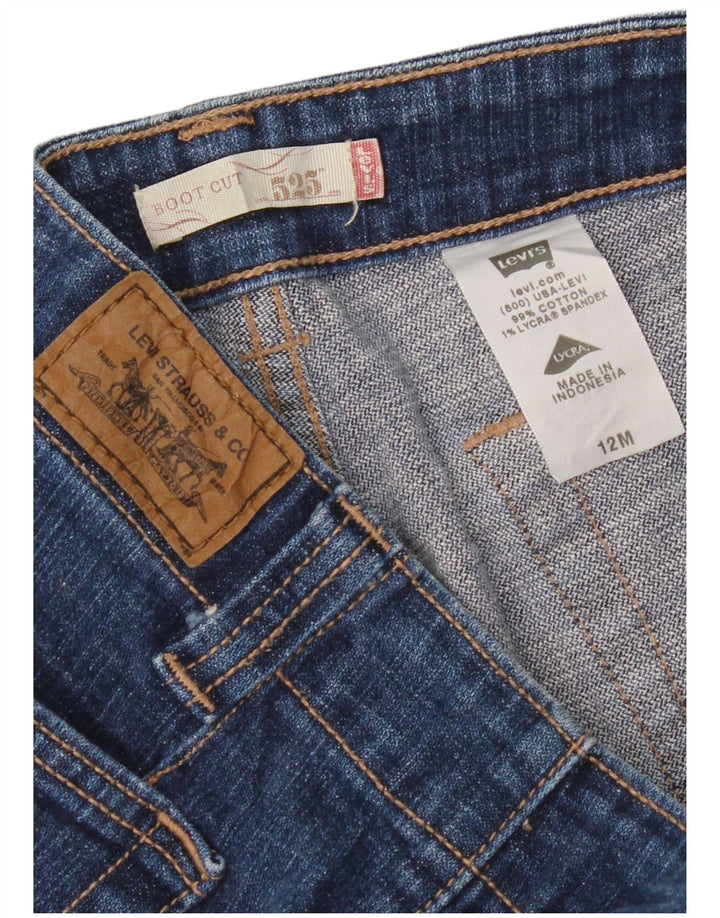 Blugi Levi's pentru femei 525 Bootcut US 12 Large W34 L32 Blue Bumbac