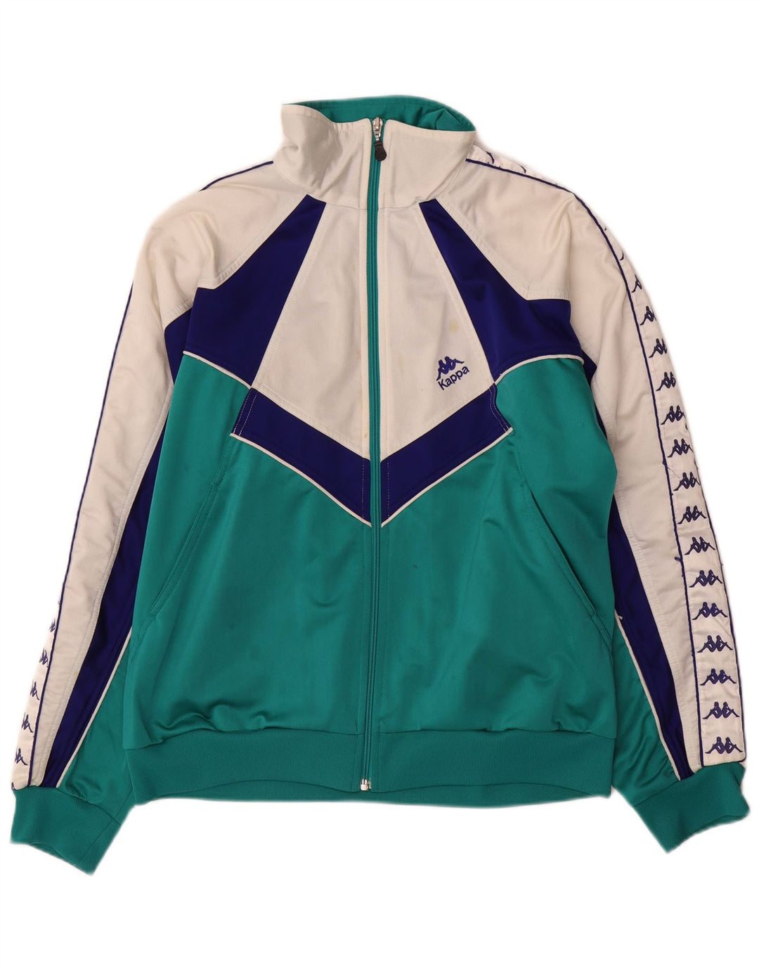 Jachetă de trening grafică pentru bărbați Kappa, mare, verde, color block