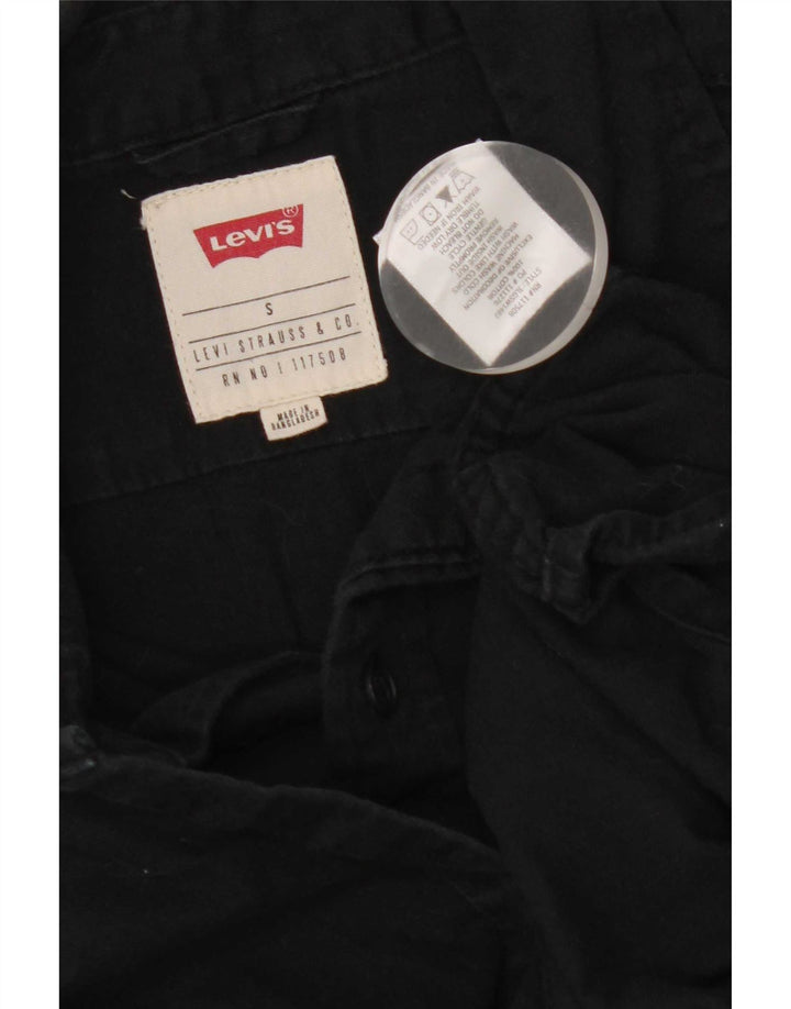 Cămașă cu mânecă scurtă Levi's pentru bărbați, bumbac negru mic