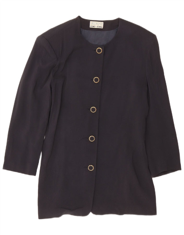 Jachetă vintage pentru femei cu paragate cu 5 nasturi IT 46 mare bleumarin