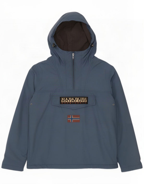 Jachetă Anorak cu glugă Napapijri Geographic Graphic pentru bărbați UK 44 2XL Albastru