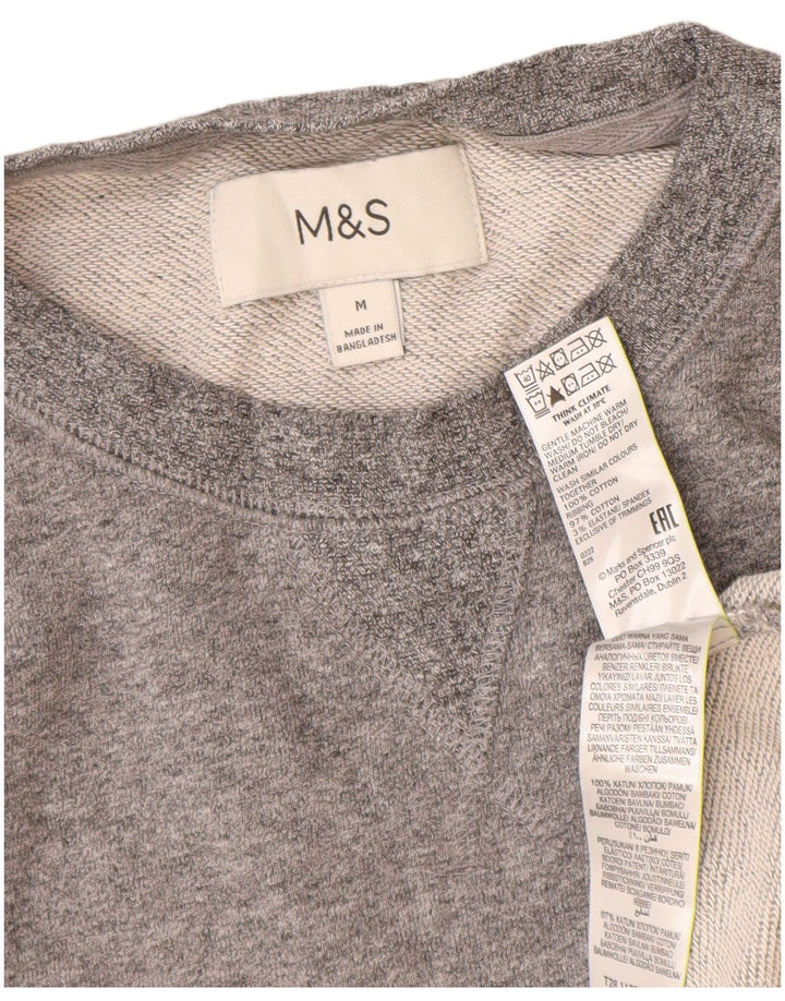 Pulover pentru bărbați Marks & Spencer, bumbac, gri mediu