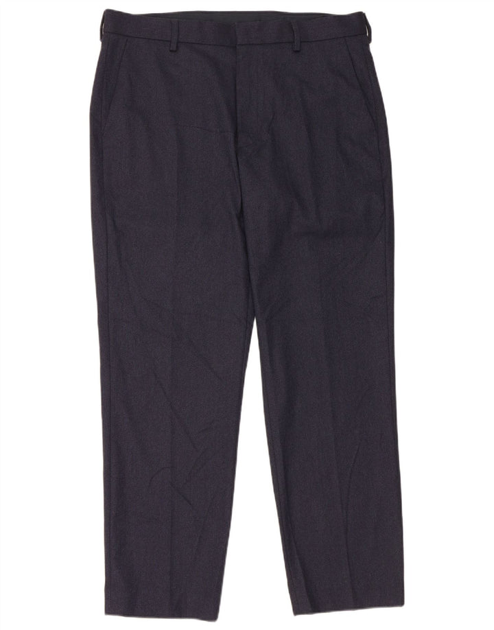 Marks & Spencer Pantaloni drepți pentru bărbați L34 L29 Poliester bleumarin