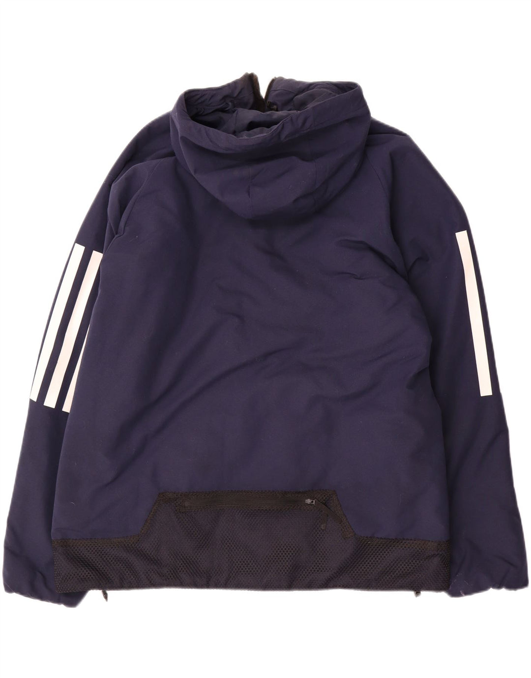 Jachetă de vânt cu glugă pentru bărbați Adidas UK 40, mare, albastru, poliester